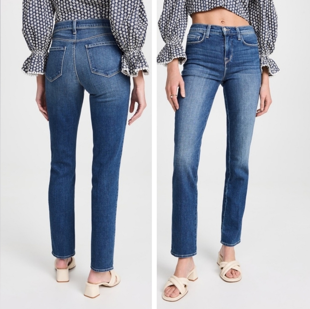 L'AGENCE Dean Slim straight High Rise Sequoia Wash Cigarette